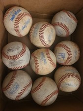 9 balles de baseball Rawlings d'occasion, jeu parfait, NCAA