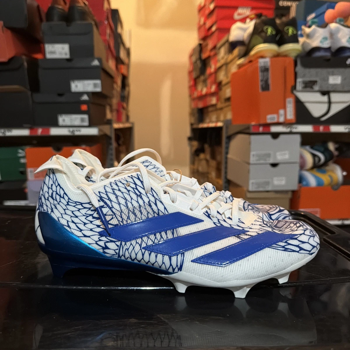 Las mejores ofertas en adidas Adizero Cleats White Royal Blue | eBay