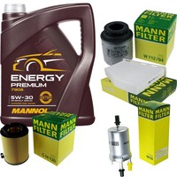Inspektionspaket 5L Mannol Energy Premium 5W-30 FüR VW Golf VI 1.4 TSI 1.2 Audi