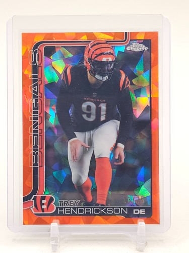 TREY HENDRICKSON 2025 TOPPS CHROME ORANGE SAPPHIRE REFRACTOR /25 #65 Q5757