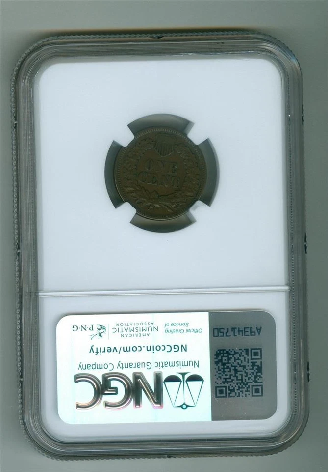 U.S. 1870 INDIAN HEAD CENT NGC VF-25 BN - Image 2 of 2
