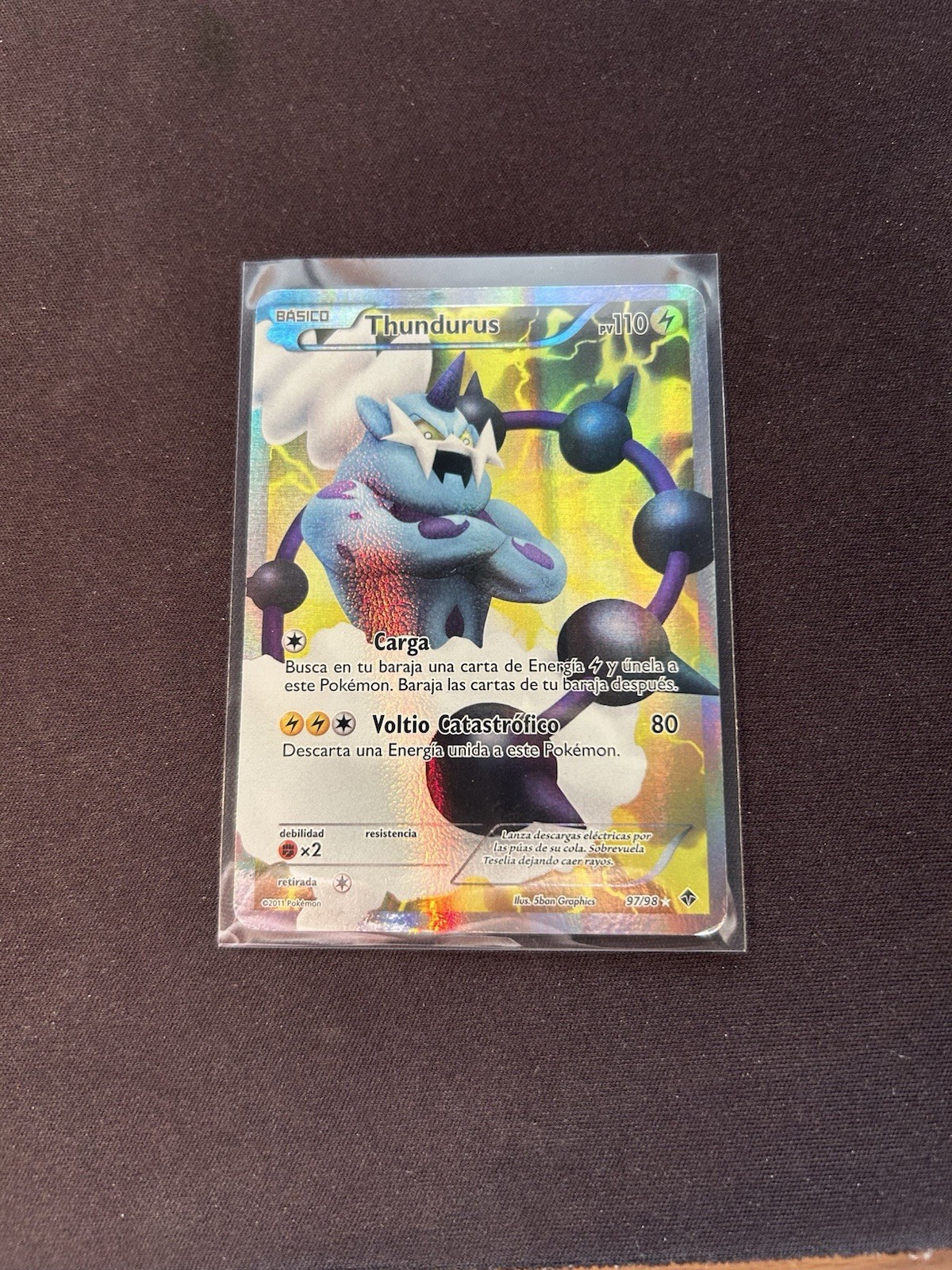Emerging Powers #97/98 Thundurus (97 Full Art) Holo - NM