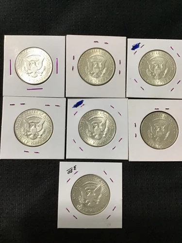 1964 1964D1965 1966 1967 1968D 1969D Kennedy half dollars VG