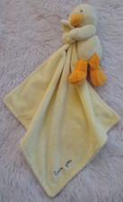 Carters Duck Lovey Security Blanket Yellow Plush Doll Hugging Rattle "Love You"