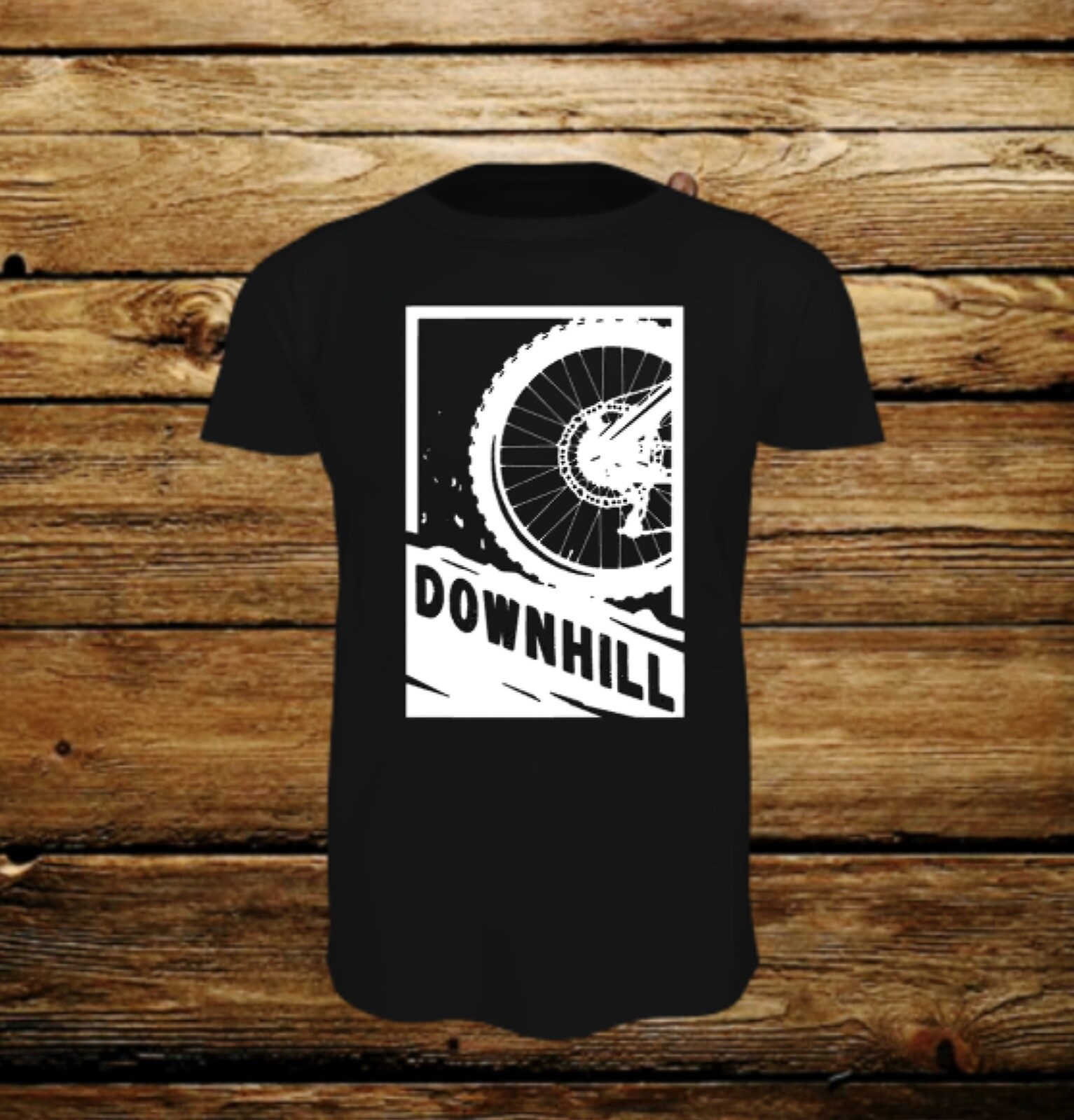 ALTRA MOUNTAIN BIKE T shirt cotone pesante nera doppia taglia stampa DOWHILL