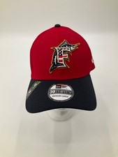 MIAMI MARLINS NATIONAL LEAGUE RED NEW ERA 39THIRTY FITTED HAT SIZE: MEDIUM/LARGE