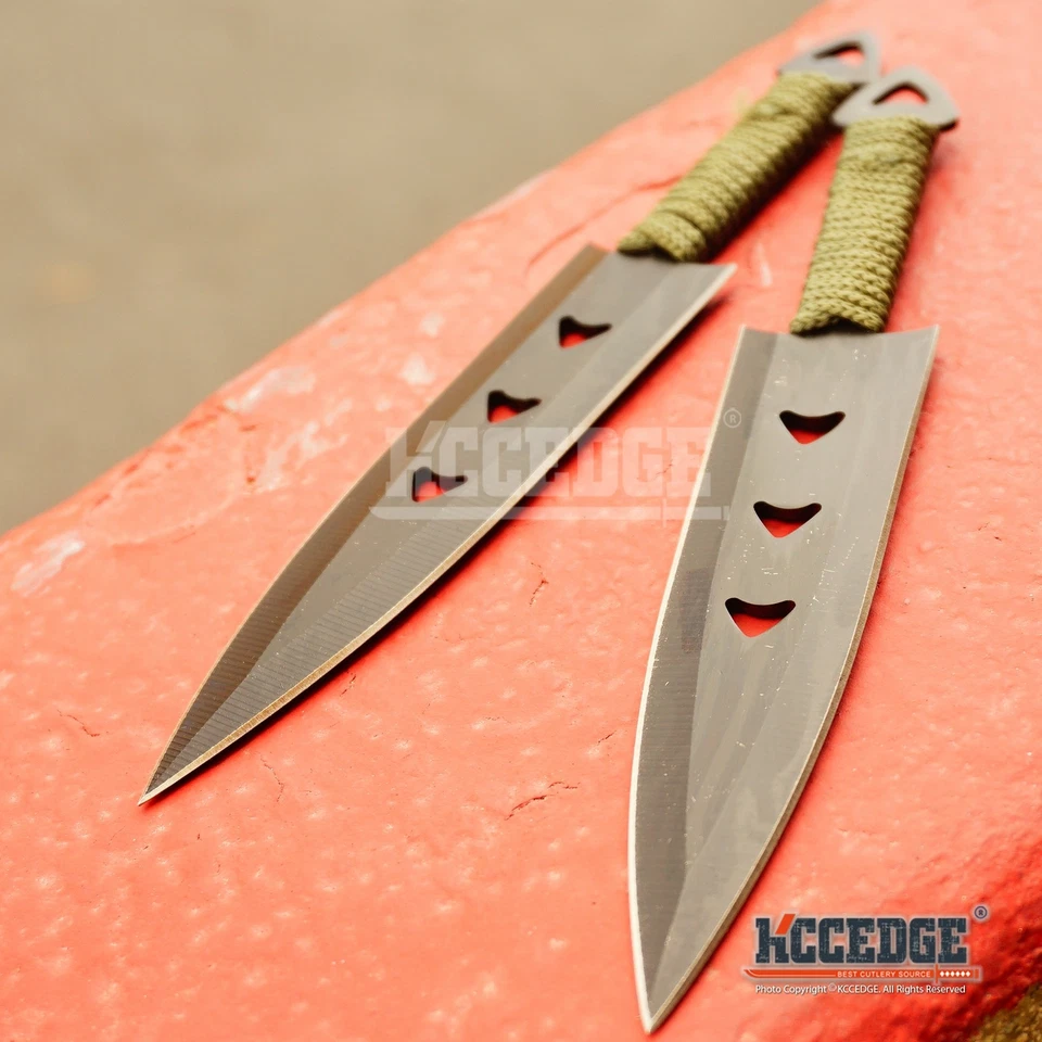 6PC 6" Black  Knife Set with Leg Sheath - Image 3 of 4