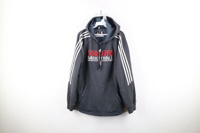 Adidas Mens XL Faded Spell Out Toronto Raptors Basketball Hoodie