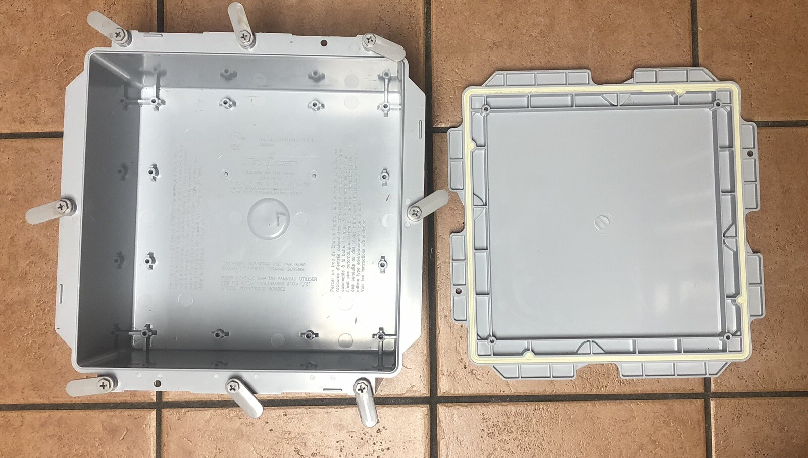 SCEPTER JBX12126 Junction Pull Box PVC 12" x 1 2" x 6" Waterproof