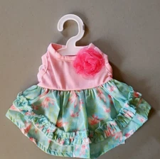 Dog Dress Size XX-Small - Pink & Green Ruffles new with tag