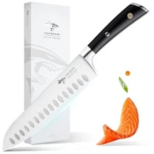 Kitchen Knife Chef's Santoku Knife 8-inch German High Carbon Stainless Steel ...