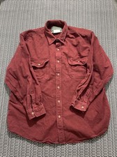 Field  Stream 2 button heavy casual Men Shirt Size 2xl Color Burgundy cotton