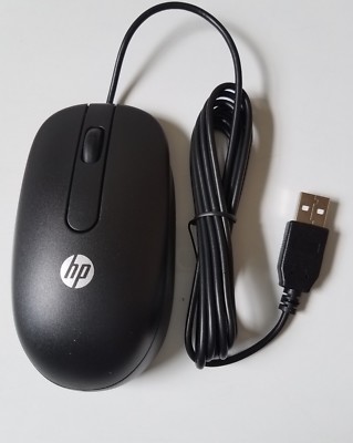 NEW HP P/N 672652-001 Black Wired Optical Mouse - USB 2-Button
