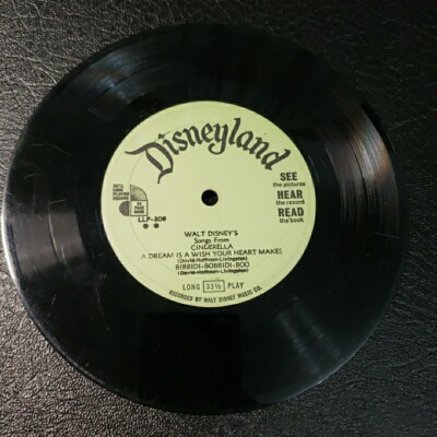 Disneyland Cinderella Songs Dream-Bibbidi See Hear Read 45 RPM Record Only