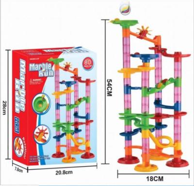 80pc Marble Race Run DIY Construction Kids Game Maze Buliding Block Tower Toy