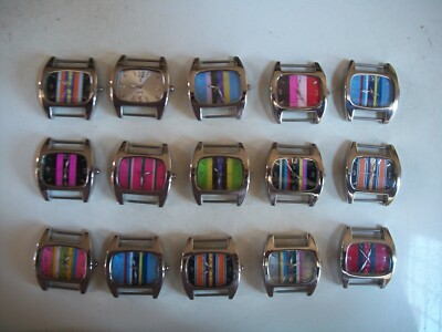 WOMEN SET OF 2 SILVER FINISH WATCH FACES FOR BEADING, RIBBON OR OTHER USE