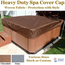 Hot Tub Spa Cover Cap Heavy Duty Protector Water Resistant Woven Fabric Anti UV