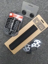 Free Agent  1/2 inch pedals  & haro bar ends, & handlebar pad & wrench