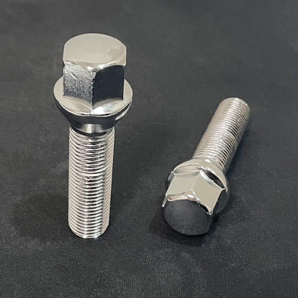 8pcs Tapered Wheel Bolts 14x1.5 45mm Thread Fit 4LUG Audi B3 B4