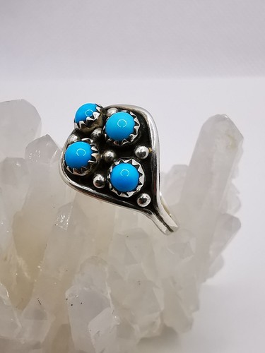 Ladies Ring Turquoise Gemstone Sterling Silver Handmade
