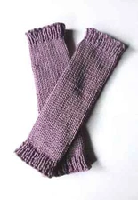 Arm Warmers, 100% Wool, Purple