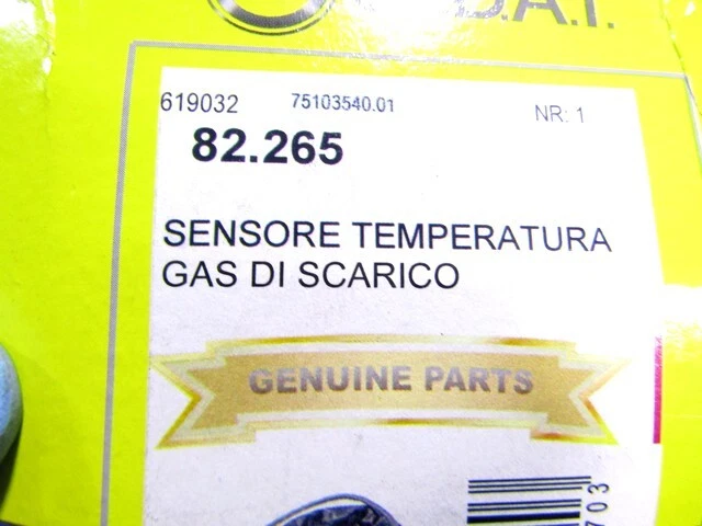 82.265 Sensor De Temperatura Gas Tubo Escape Sidat OPEL Vectra 3.0 V6 CDTI 135K - Imagen 2 de 2