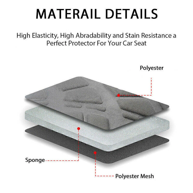 For Mini Cooper Paceman 2003-23 Black & Grey Front Seat Cover Protector Cloth AB Foto 4 de 4