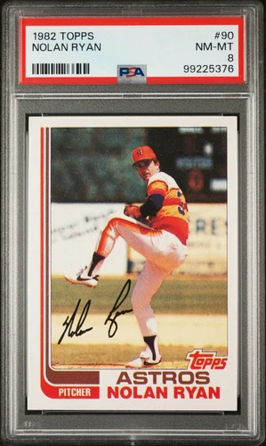 1982 Topps NOLAN RYAN, PSA 8, NM-MT, Astros-  NICE CARD!