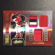 Tres Barrera 2020 Panini Absolute Tools of the Trade 3 Swatch Jersey Red # 20/49