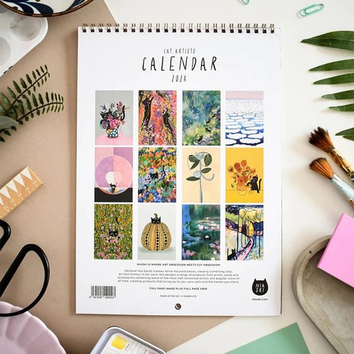 Cat Art Wall Calendar 2024 Calendar Planner From Jan to Dec Planning Calendars - Picture 2 of 12