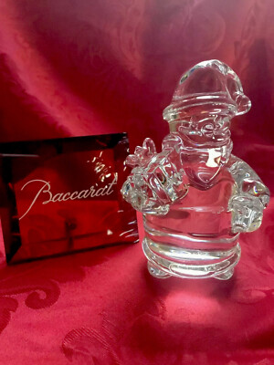 FLAWLESS Stunning BACCARAT France Glass Crystal SANTA CLAUS WITH
