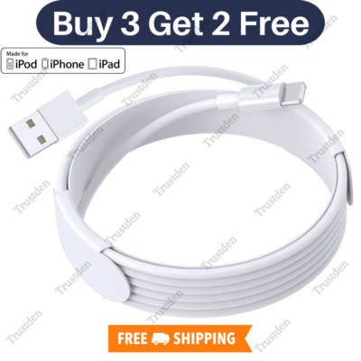 For iPhone 6 7 8 Plus X XR XS 11 12 13 14 USB Charger Cable Data Charging Cord