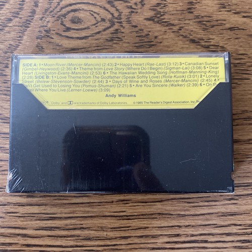 Rare 1985 Andy Williams Greatest Hits Cassette Tape Reader's Digest New Sealed - Picture 2 of 2