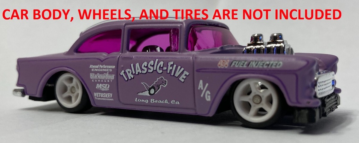 CUSTOM BLACK LOW RIDER BASE FOR HOT WHEELS '55 BEL-AIR
