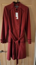 Ben Di Lisi Debenhams Burgundy Military Coat Size 10 Petite