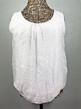 Elena Baldi Italy 100 Silk Floral Blouse Size S Sleeveless Lined EUC