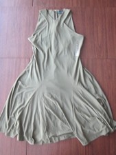 RALPH LAUREN Size PS Dress Olive Green Petite Small Sleeveless NEW without TAG