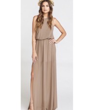 Show Me Your Mumu Healther Halter Dress In Dune $178