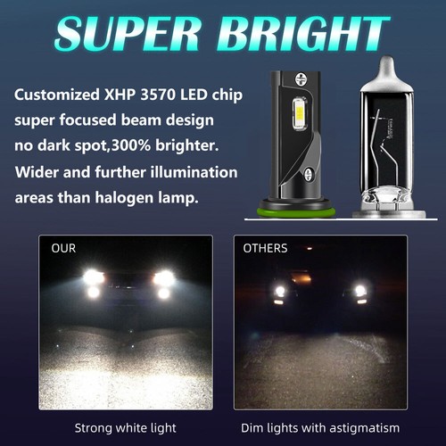 9006 LED Headlight Bulb Low Beam 6000K For Chevy Silverado 1500 2500 04-2006 F5 - Picture 8 of 13