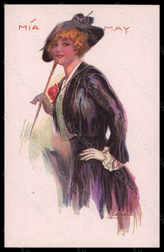 Artist Signed Usabal Fashion Lady Mia May Actress serie 335-6 pc VK5577