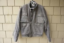 A 1980s Mens Guess Convertable Jacket Coat Vest Moto Biker VINTAGE Medium Denim