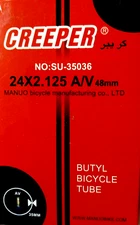 1-Bicycle Inner Tube 24 x 2.125 AV Creeper