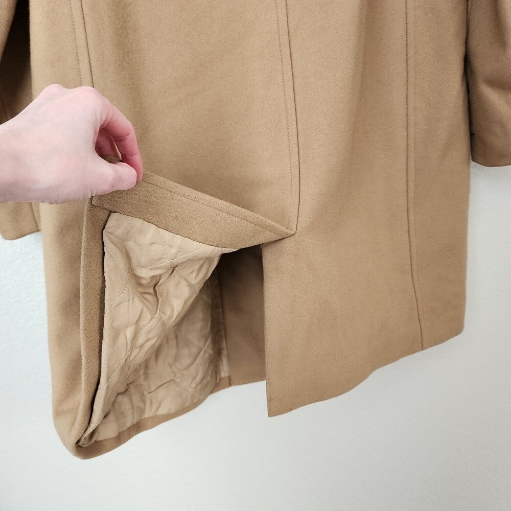 J.CREW Wool Car Coat thinsulate lining in camel size L eBay