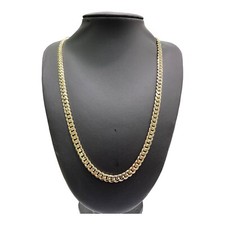 9ct 9k Yellow Gold Curb Cuban Link Chain Necklace 55.17 Grams 60cm. Brand New