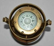 Antiker Messing Nautischer Gimbal Kompass F&uuml;r Maritime Fans Handgefertigt