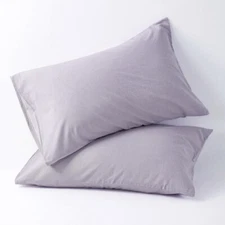 2 Pack Stone Washed Cotton Pillowcase Soft Touch Various Colors Pillow Case