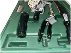 10 Pieces Gardening Yard Tools  In A Heavy Green Plastic Caring Storage Case — photo 5