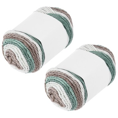 Acrylgarn Haken 422 Yard 5-fach 2 Packungen x100g grau blau