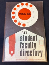 Vintage 1965 1966 RIT Rochester Institute Technology Student Faculty Directory
