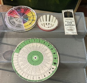 Vintage Lot - Singer Select-O-Pack Organizer, Pin Gauge Wheel, Hudson’s Needles